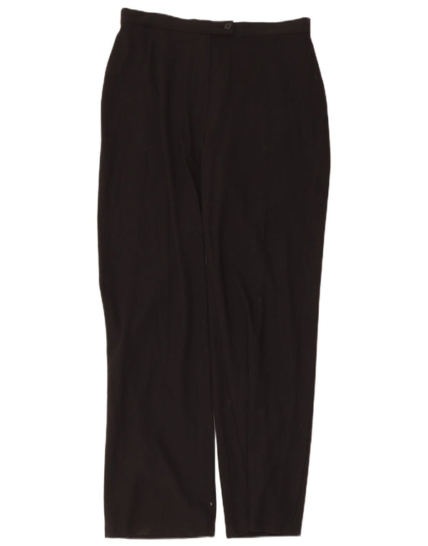 Marks & Spencer Pantalones de traje rectos para mujer UK 14 Medium W30 L29 Negro