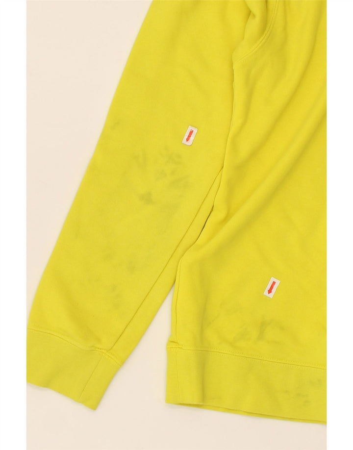 NIKE Womens Graphic Sweatshirt Jumper UK 14 Medium Yellow Cotton Vintage Nike and Second-Hand Nike from Messina Hembry 