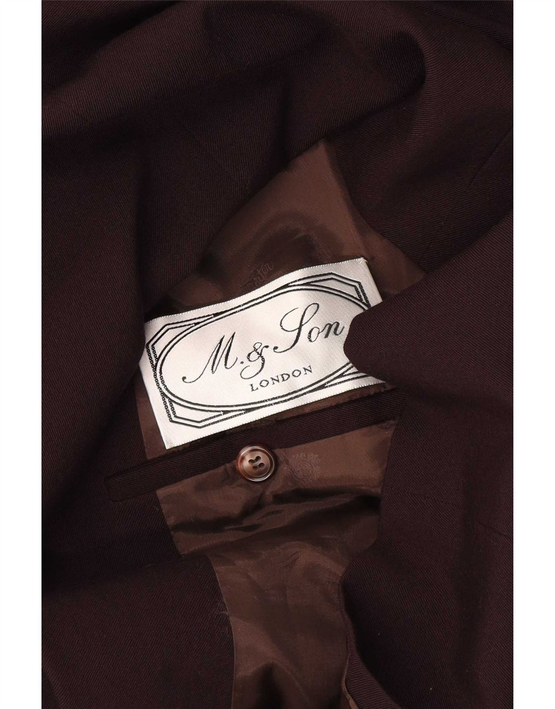 Vintage hombres doble pecho Blazer chaqueta Reino Unido 38 medio borgoña