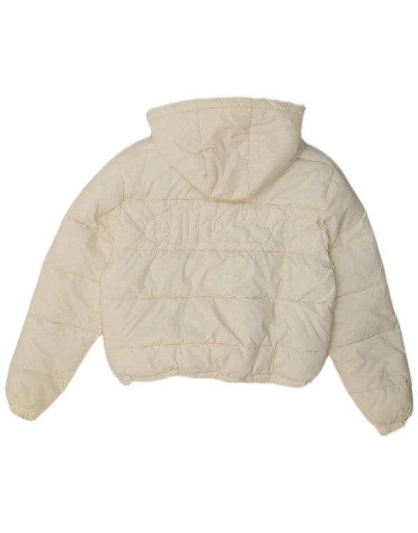 Chaqueta acolchada extragrande con capucha para mujer Ellesse UK 8 Small Off White