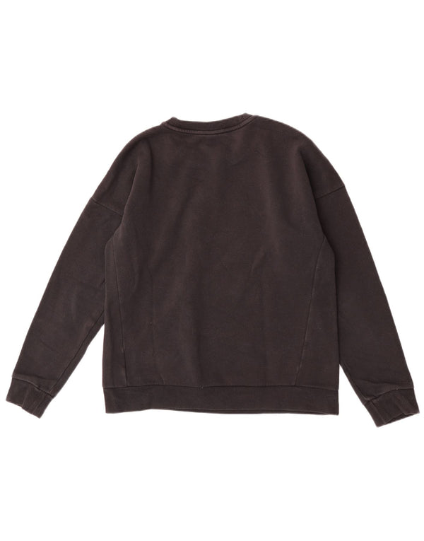Adidas Mujer Graphic Sudadera Jumper UK 12/14 Mediano Negro Algodón