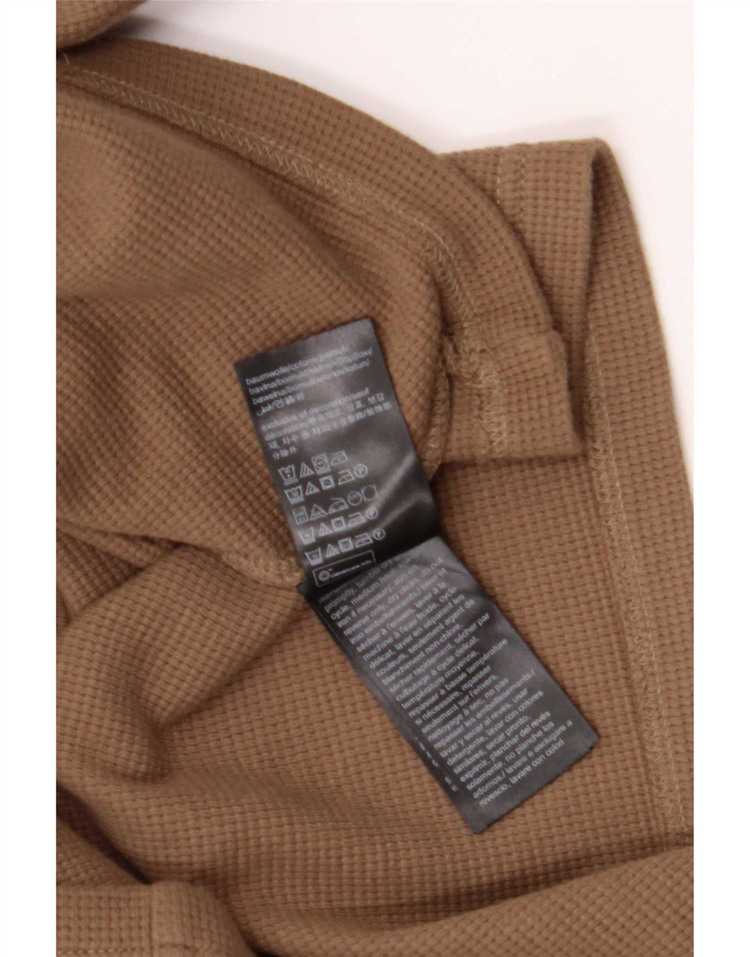 Calvin Klein Mens Top Manga Larga 2XL Algodón Marrón