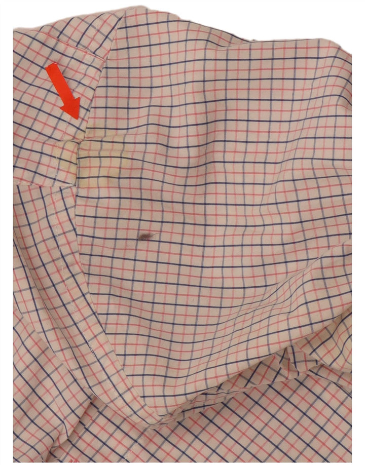 IZOD Camisa Hombre XL Algodón Cuadros Rosa