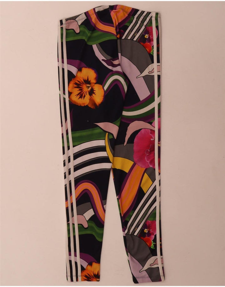 Adidas Leggings para mujer Reino Unido 10 Pequeño Poliéster floral multicolor