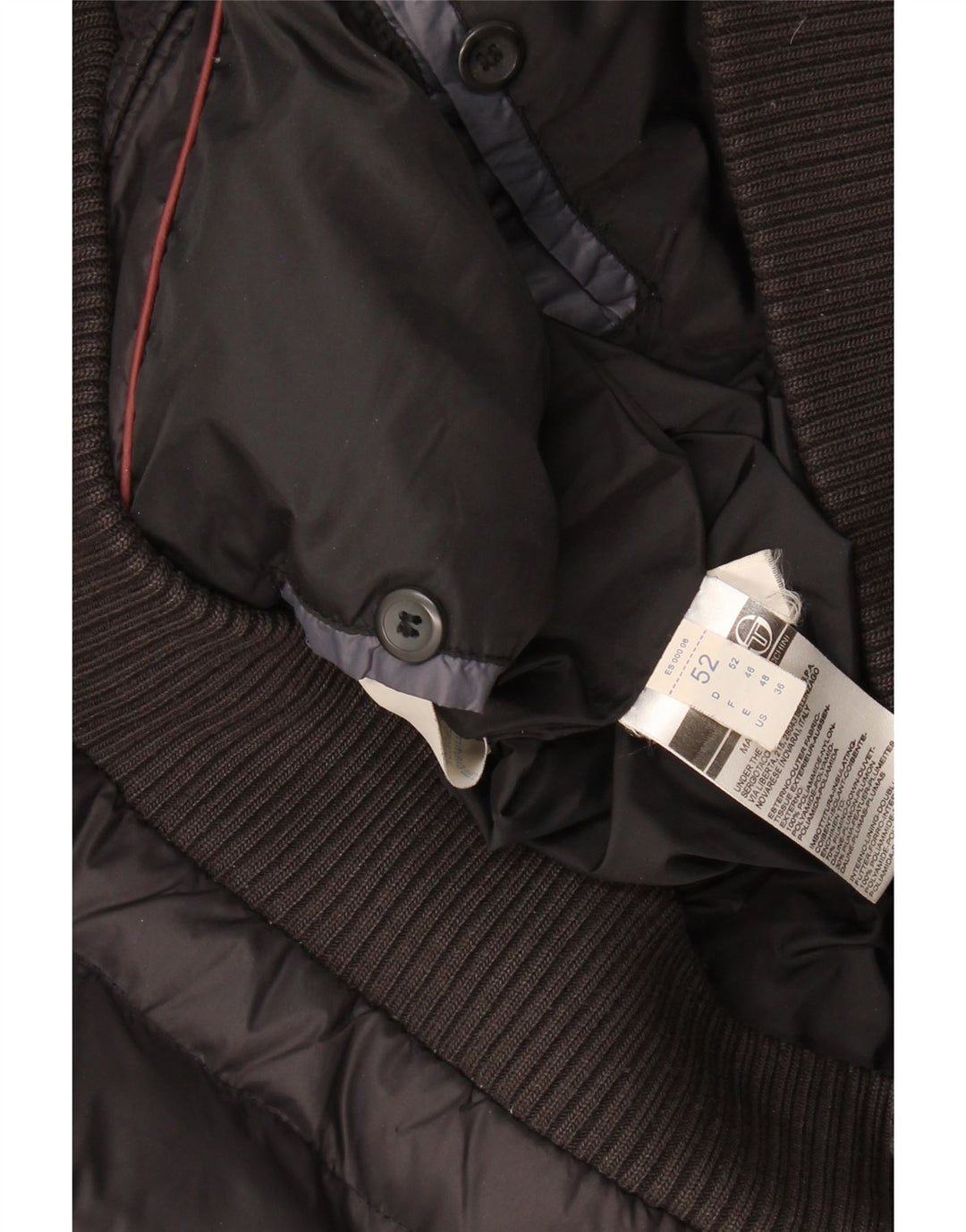 Sergio Tacchini Chaqueta acolchada con capucha para hombre IT 52 XL Poliamida negra