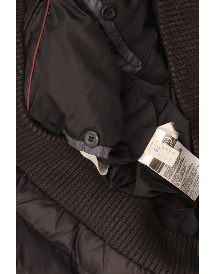 Sergio Tacchini Chaqueta acolchada con capucha para hombre IT 52 XL Poliamida negra