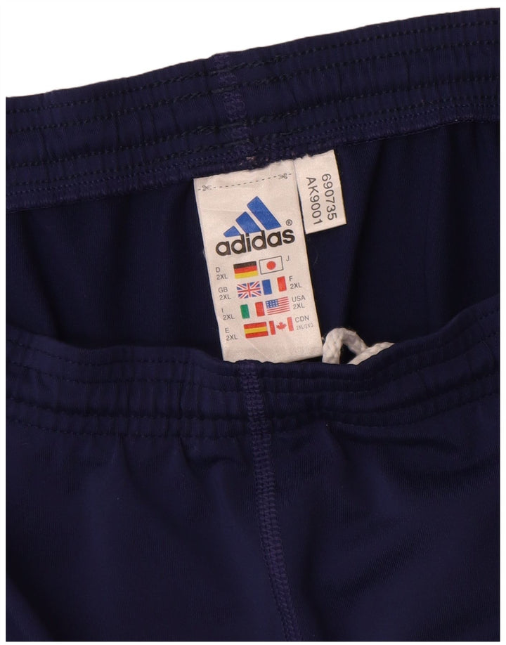 Adidas Pantalones cortos deportivos para hombre 2XL Azul marino Poliéster
