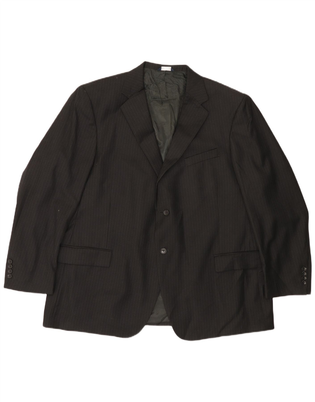 Dockers Chaqueta tipo blazer de 2 botones para hombre IT 50 grande de lana a rayas negras