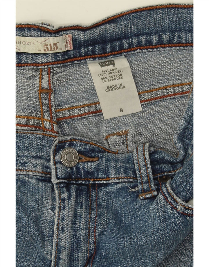 LEVI'S Womens 515 Denim Shorts US 8 Medium W32 Blue Cotton Vintage Levi's and Second-Hand Levi's from Messina Hembry 