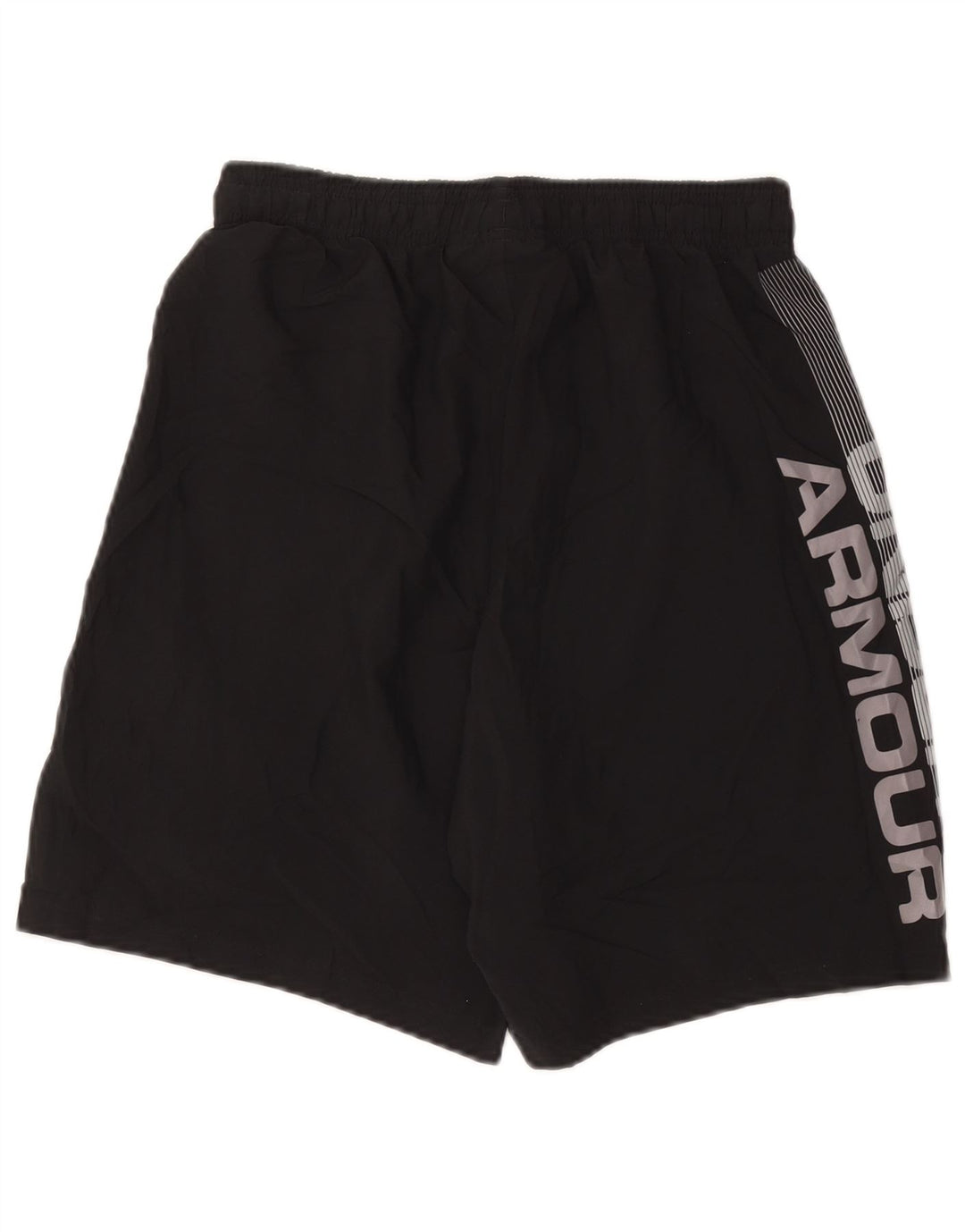 Under Armour Pantalones cortos deportivos con gráfico holgado para hombre, poliéster negro pequeño