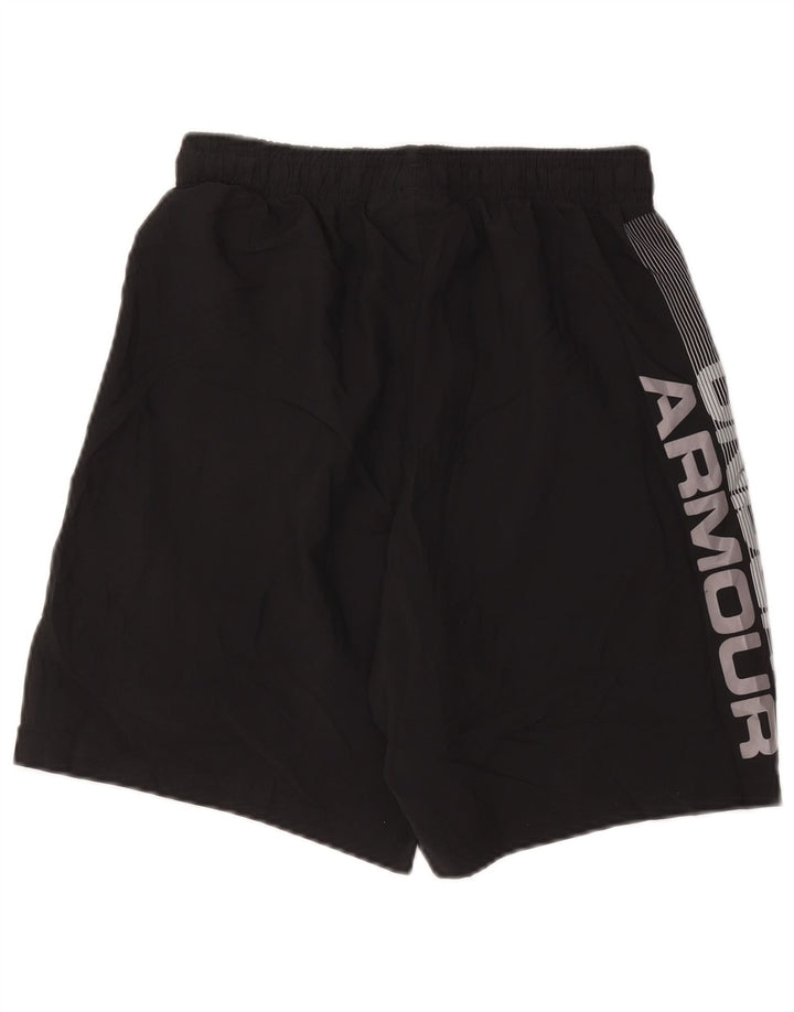 Under Armour Pantalones cortos deportivos con gráfico holgado para hombre, poliéster negro pequeño