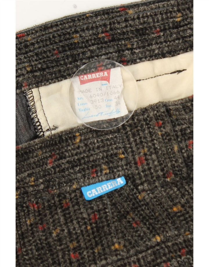 CARRERA Pantalones de pana de cintura alta para mujer IT 50 Large W34 L27 Gris