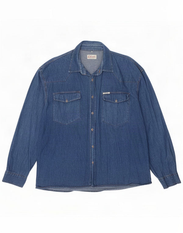 Colorado Mens Denim Shirt XL Blue Cotton