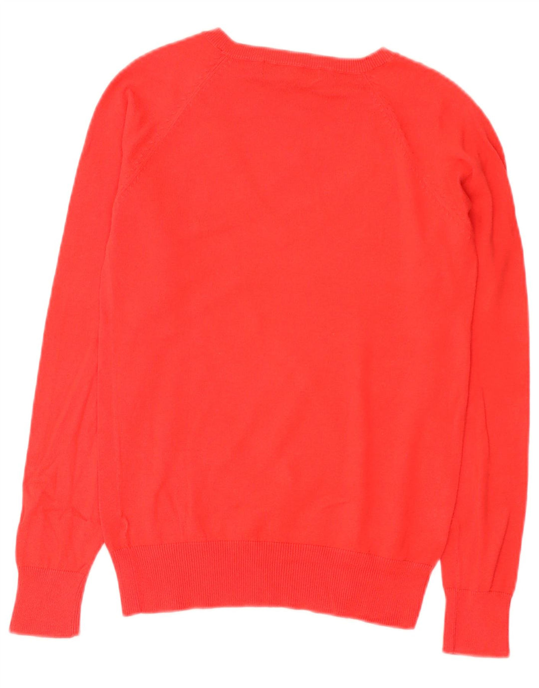 Zara - Jersey con cuello en V para mujer, talla 12, algodón rojo mediano