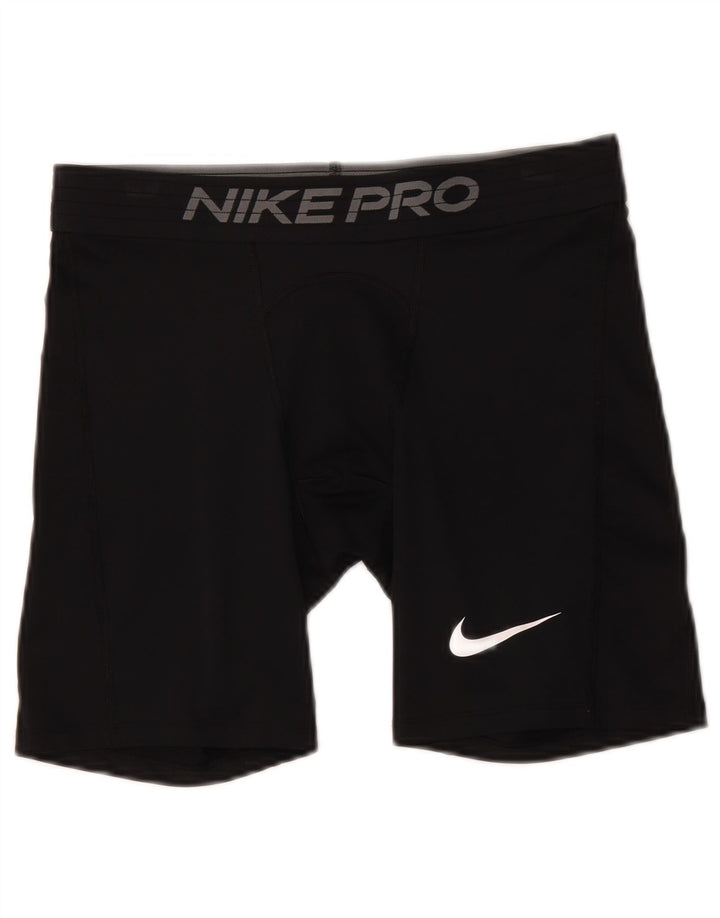 Nike - Pantalones cortos deportivos ajustados para hombre, talla grande, poliéster negro
