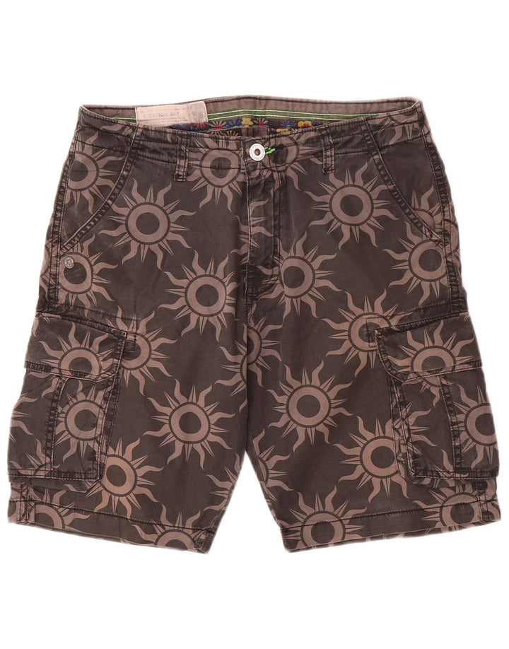 Pantalones cortos tipo cargo para hombre Scorpion Bay W31 Algodón geométrico gris medio