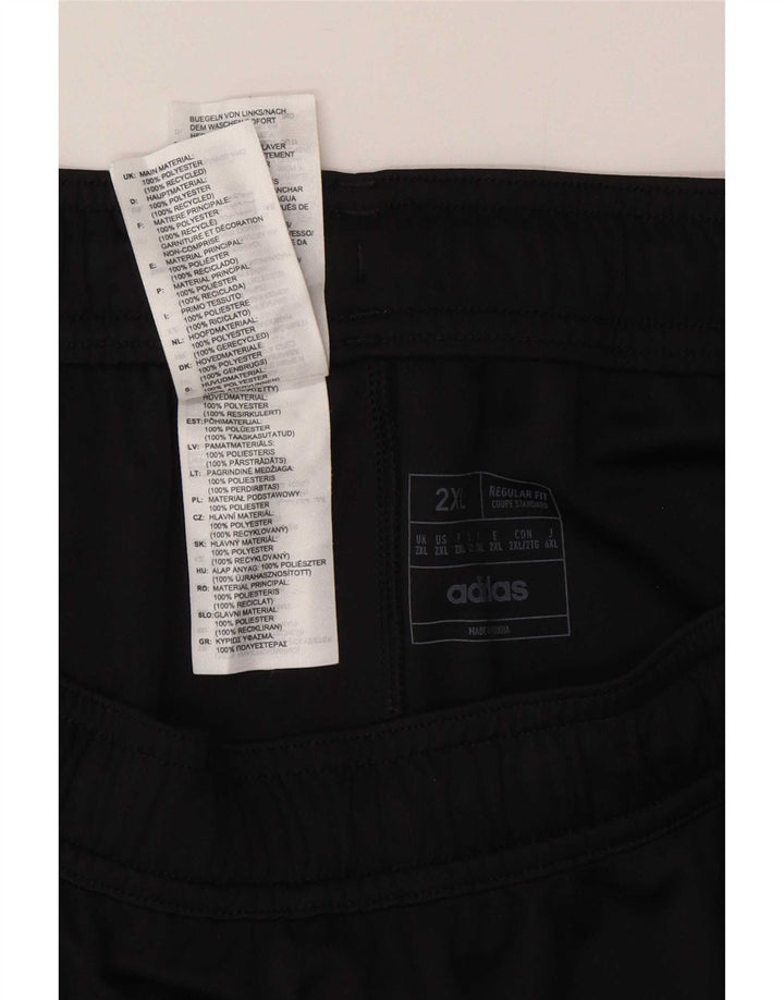 Adidas Pantalones cortos deportivos de ajuste regular para hombre 2XL Poliéster negro