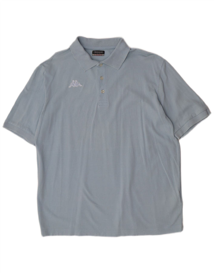 Polo Kappa Hombre Grande Azul Algodón