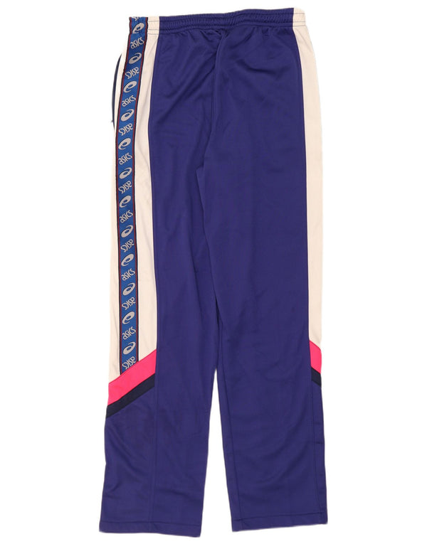 Asics Pantalones de chándal gráficos para hombre IT 54 XL Azul marino Colorblock