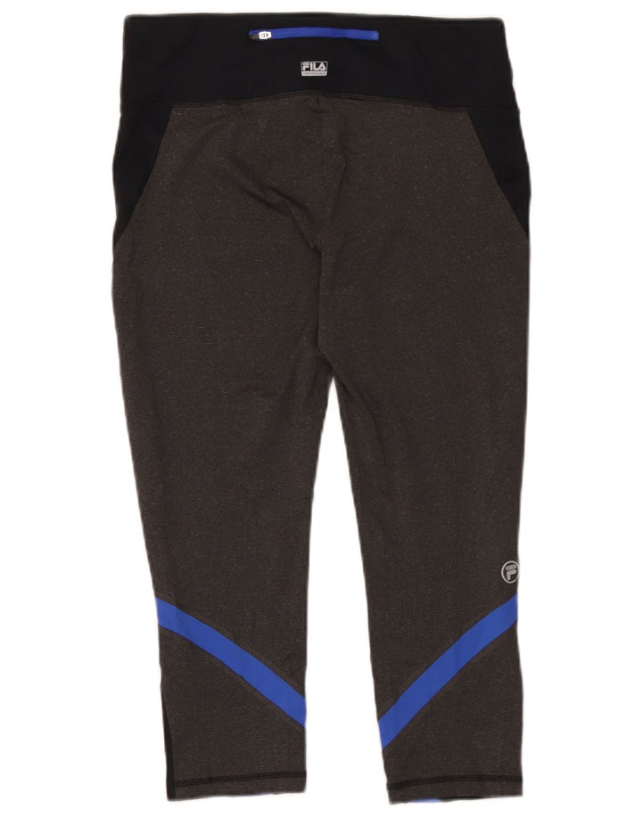Fila Leggings Capri para mujer UK 44 Poliéster con bloques de color negro mediano