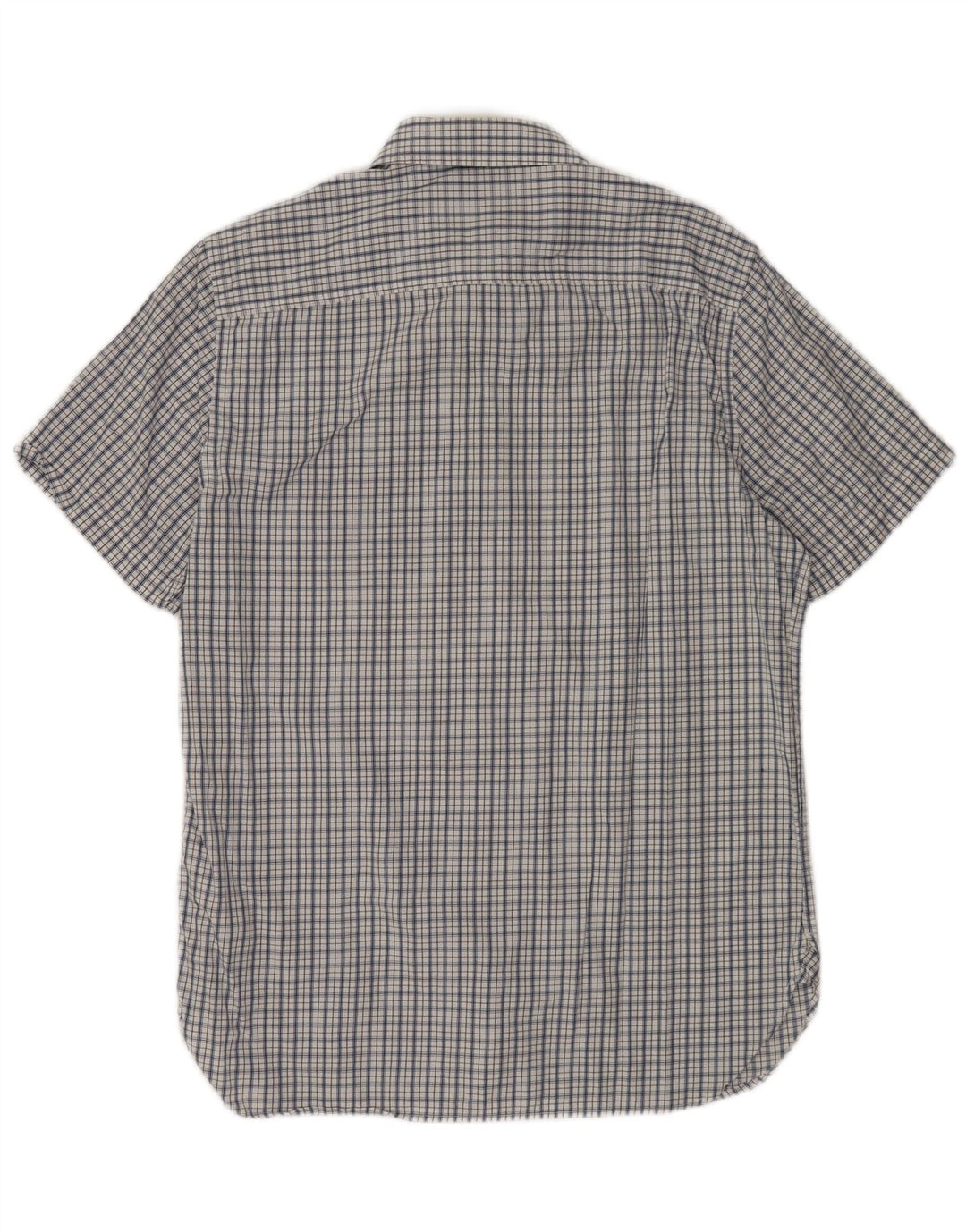 TIMBERLAND Camisa de corte regular de manga corta para hombre Cuadros azul marino medio