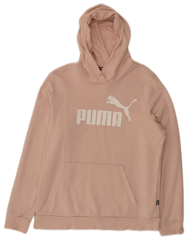 Puma Sudadera con capucha gráfica para mujer UK 18 XL Algodón rosa