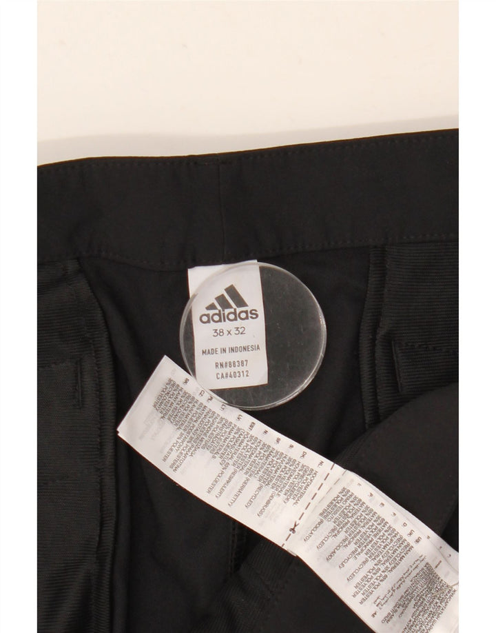 Adidas Pantalones Chinos Slim Para Hombre W38 L32 Poliéster Negro