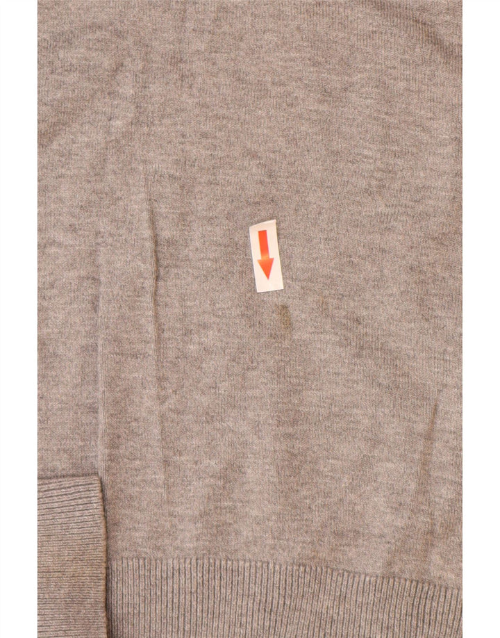 Marks & Spencer Suéter tipo jersey con cuello en V autógrafo para mujer UK 44 Gris medio