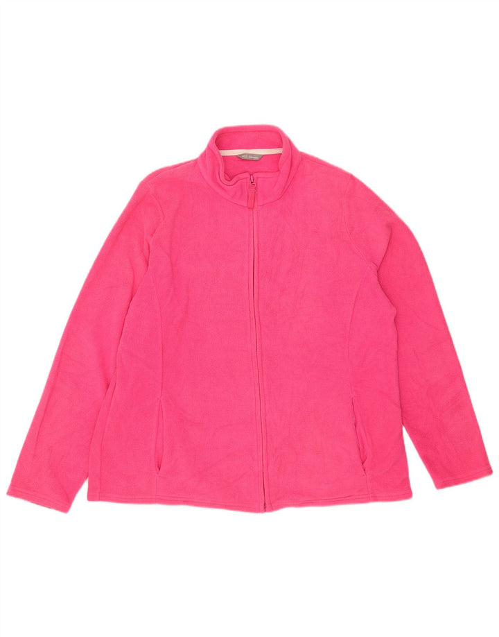 Marks & Spencer Chaqueta polar para mujer UK 20 2XL Poliéster rosa