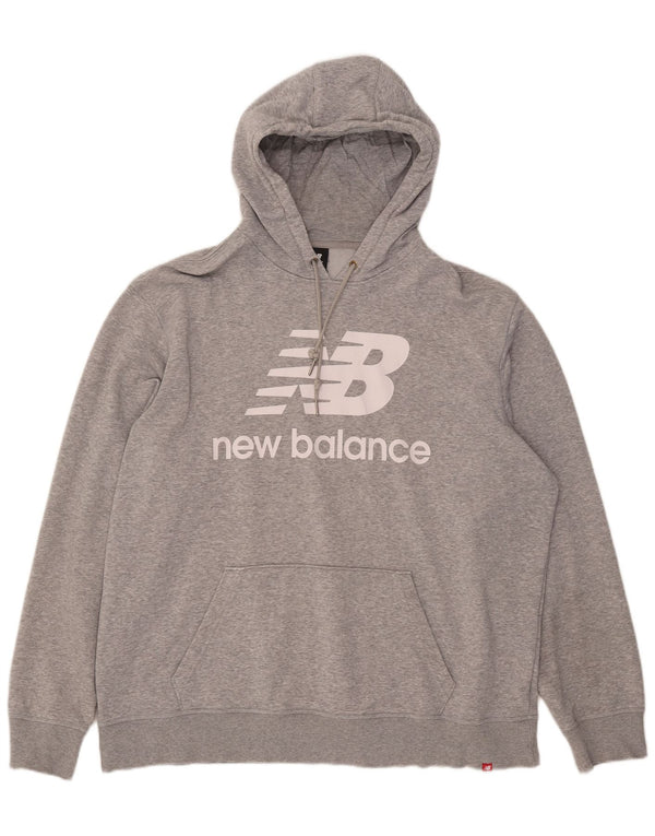 New Balance Jersey con capucha gráfica para hombre 2XL Algodón gris