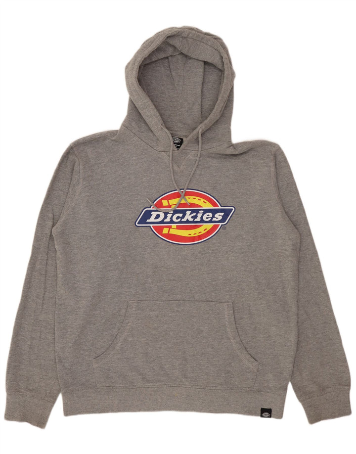DICKIES Jersey con capucha y gráfico para hombre de algodón gris grande
