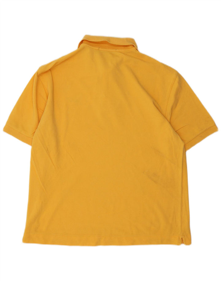 HENRY COTTONS Polo para hombre grande de algodón amarillo
