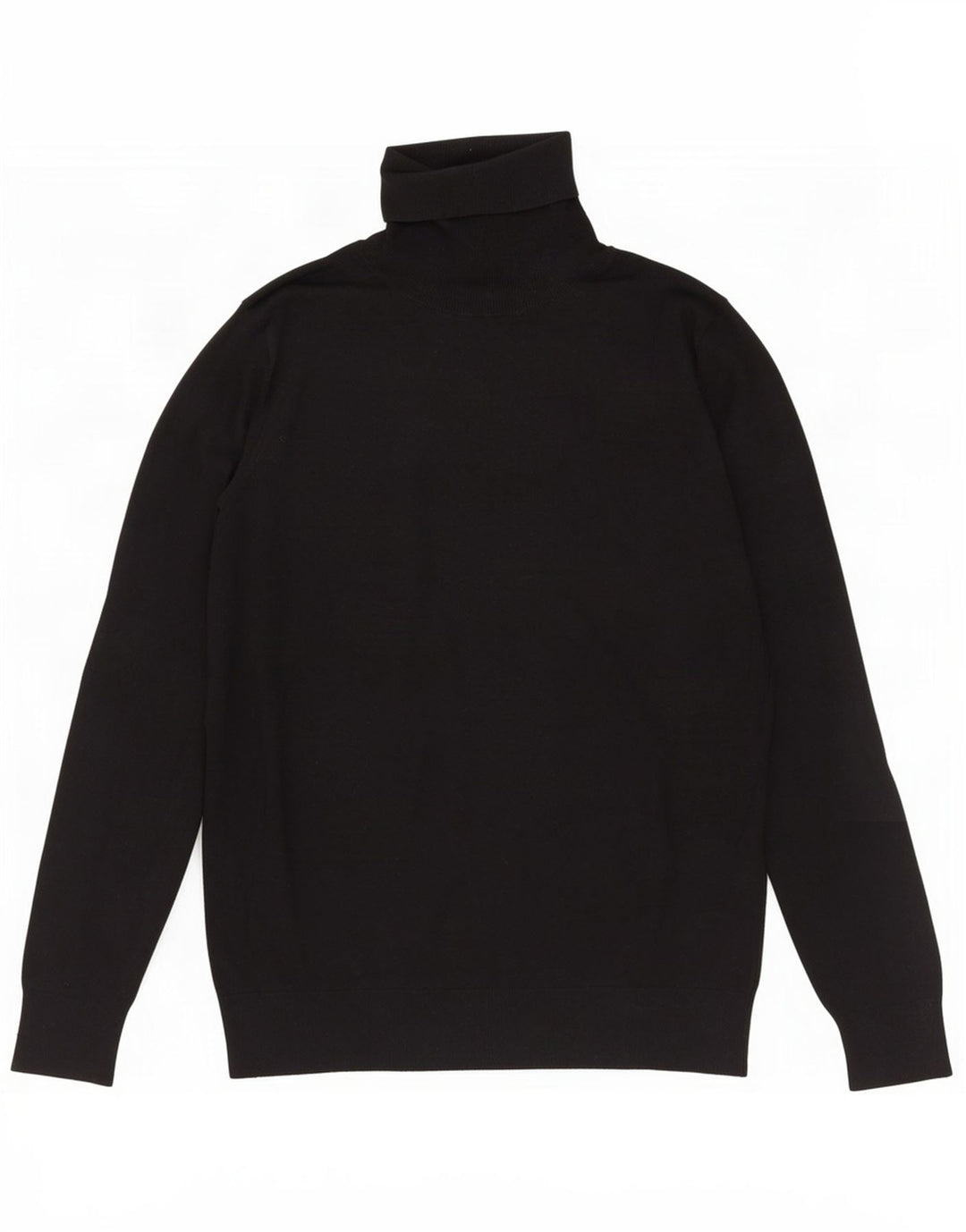 Massimo Dutti Jersey de cuello vuelto para mujer UK 44 Large Seda Negra