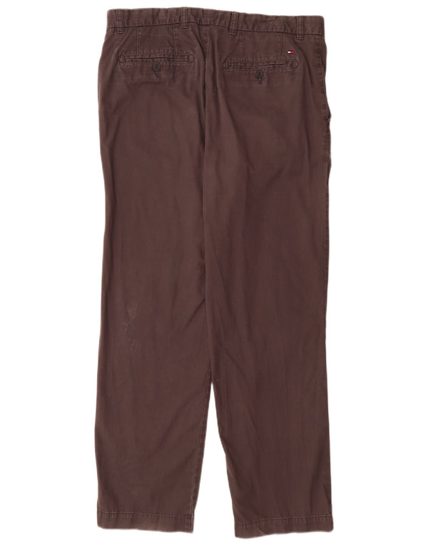Tommy Hilfiger Pantalones chinos rectos para hombre W34 L32 Algodón marrón