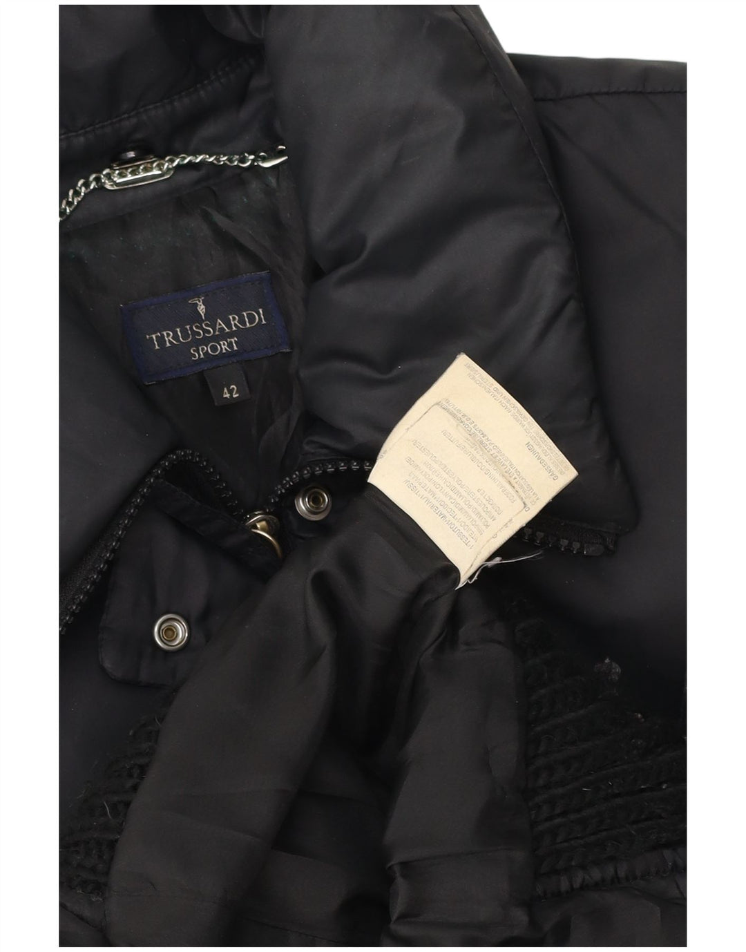 Chaqueta Acolchada Mujer Trussardi IT 42 Medium Negro Poliamida