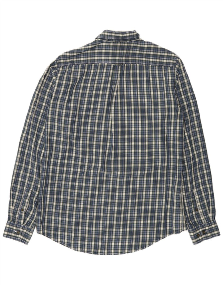 Camisa de corte regular para hombre Fjall Raven Lyocell a cuadros azules grandes