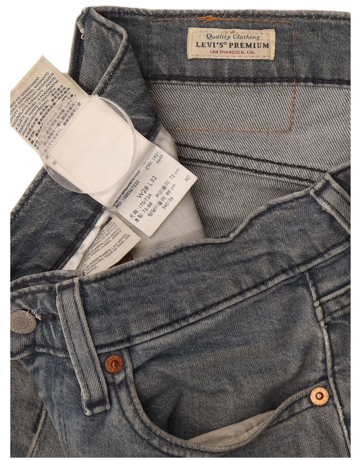 LEVI'S Jeans Ajustados Mujer W28 Algodón Azul Medio