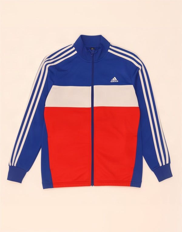 Adidas - Chaqueta de chándal para niño, 13-14 años, color azul, poliéster