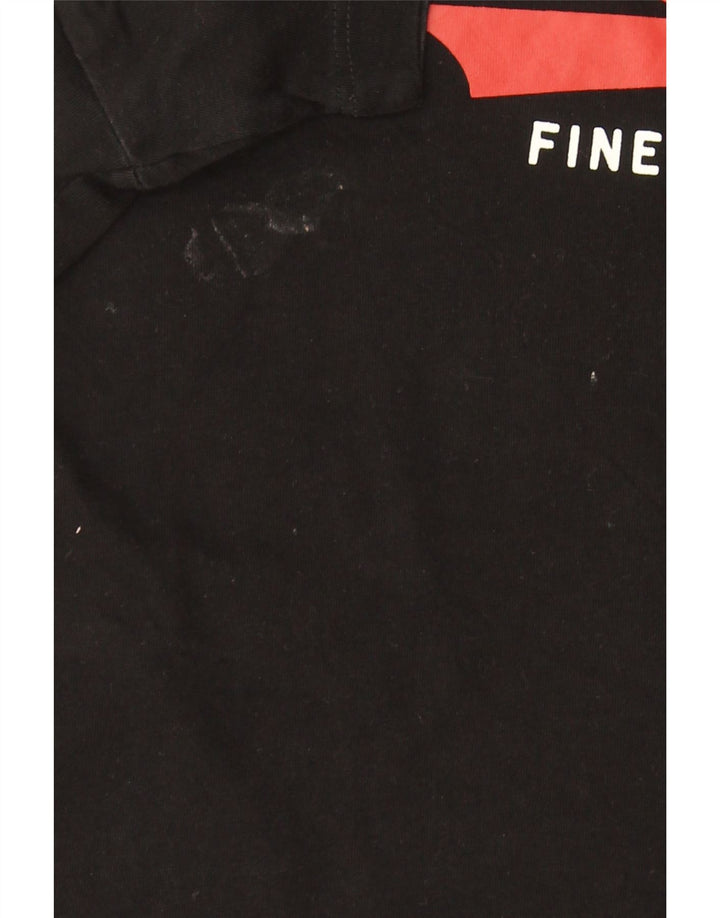 Jack & Jones - Camiseta gráfica para hombre, talla pequeña, algodón negro