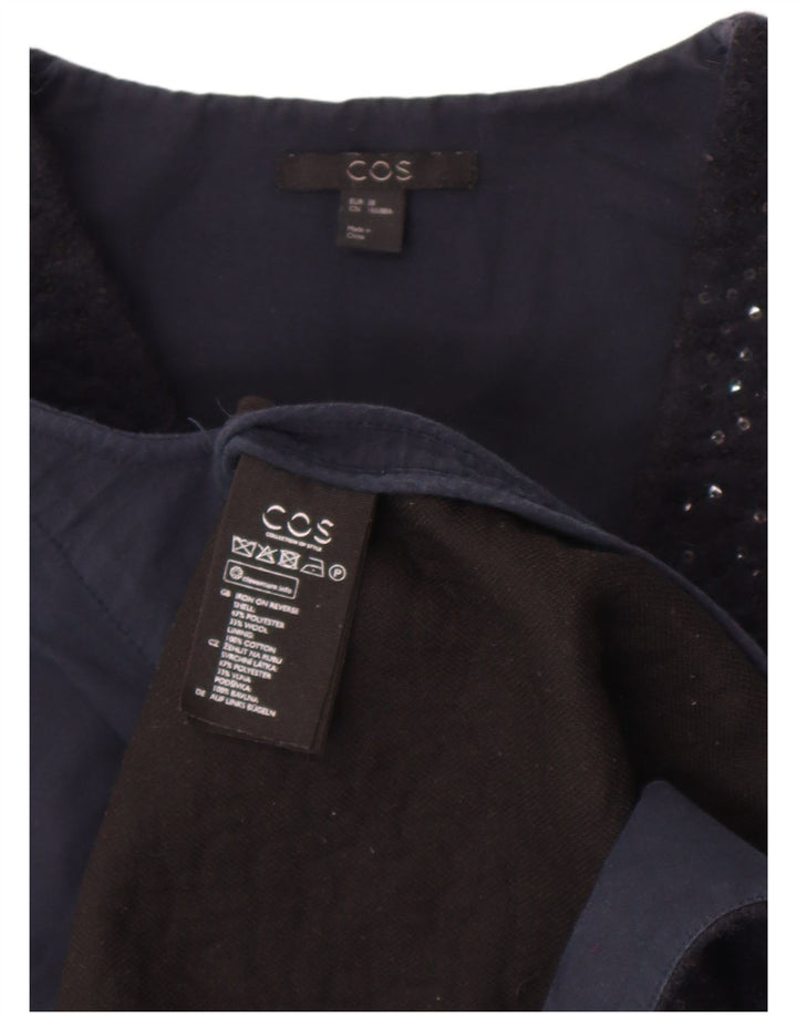 Vestido recto con lentejuelas sin mangas para mujer Cos EU 38 Poliéster azul marino medio