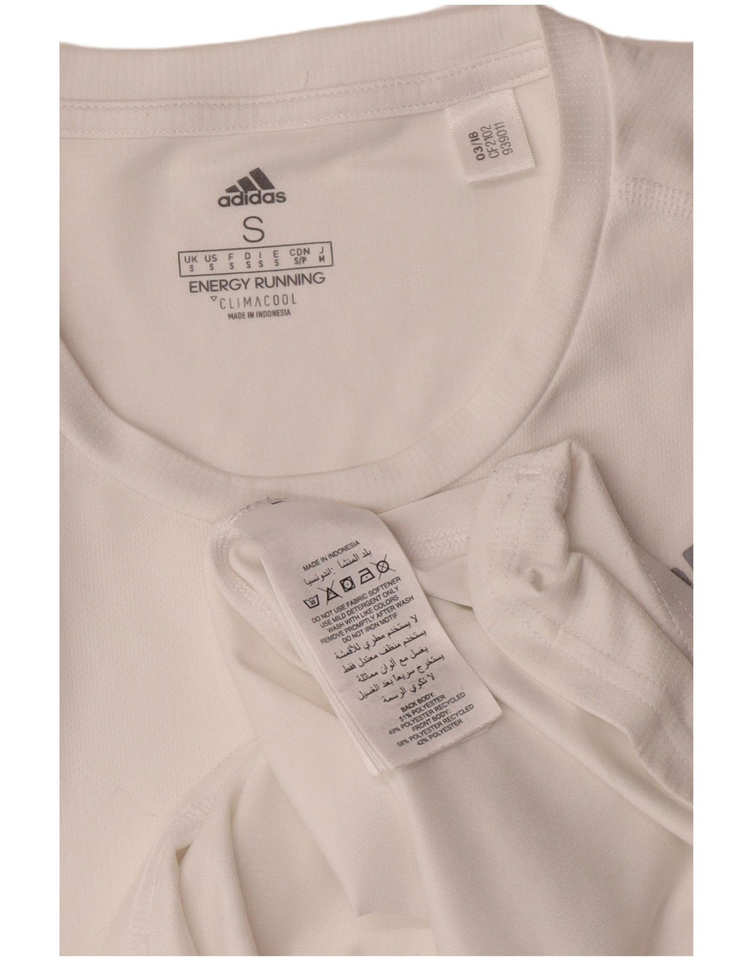 Adidas Hombre Camiseta Top Small Blanco Poliéster