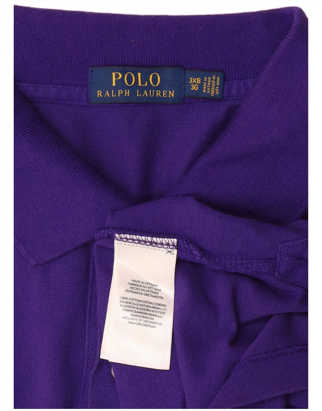 POLO RALPH LAUREN Polo para hombre 3XL Algodón morado