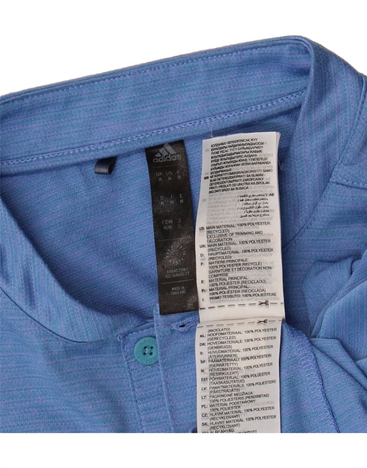 ADIDAS Mens T-Shirt Top Medium Blue Polyester Vintage Adidas and Second-Hand Adidas from Messina Hembry 