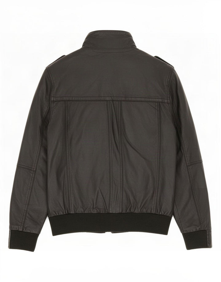 Bench Chaqueta de cuero militar para hombre UK 38 Medium Black