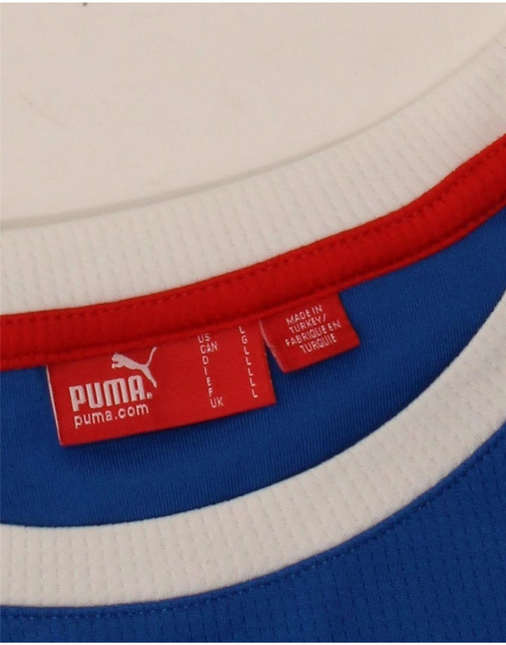 Camiseta Puma Italia Graphic para hombre, talla grande, color azul