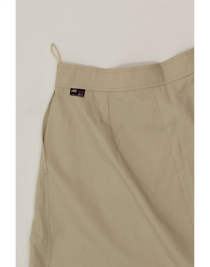 VINTAGE Womens A-Line Skirt W28 Small Beige Vintage Vintage and Second-Hand Vintage from Messina Hembry 
