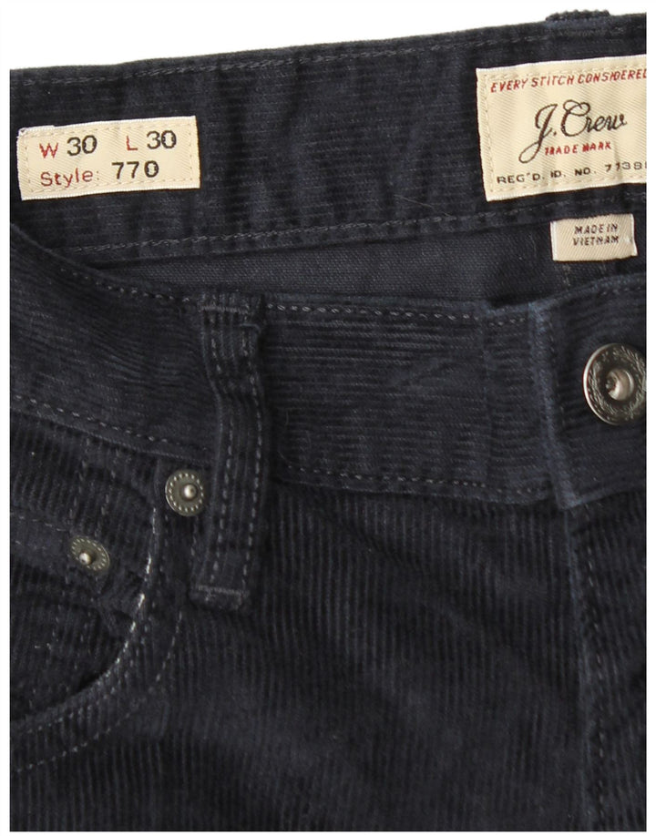 J. CREW Pantalón recto de pana 770 para hombre W30 L30 Algodón azul marino