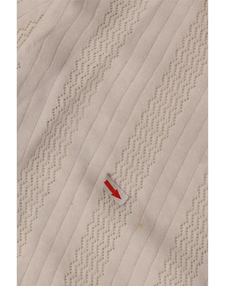 Zara Hombre Camisa Manga Corta Mediana Algodón Blanco