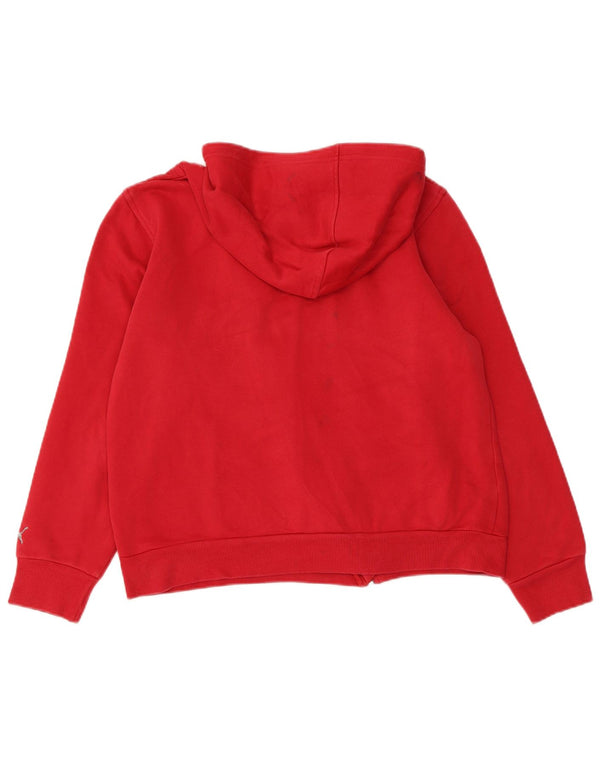 PUMA Sudadera con capucha y cremallera para mujer UK 16 Large Red Cotton