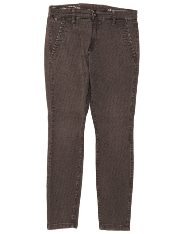 Vaqueros ajustados para hombre G-Star W33 L30 Algodón geométrico gris